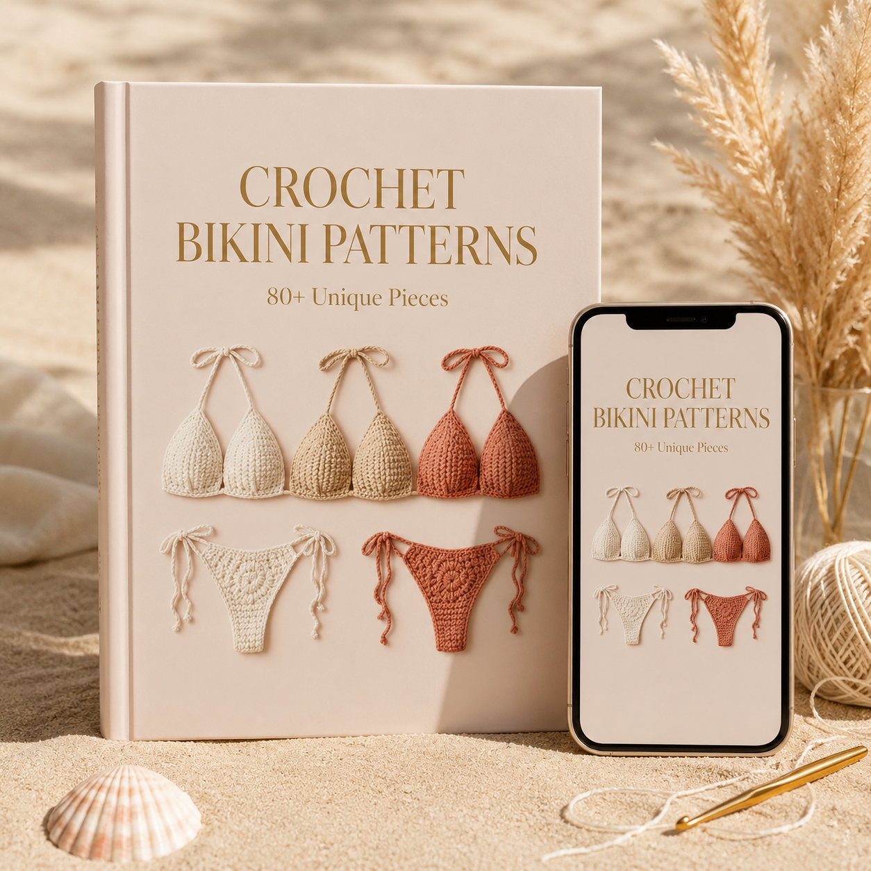 MEGA PACK 80+ CROCHET BIKINI PATTERNS™ + VIDEO COURSE + 4 FREE BONUSES
